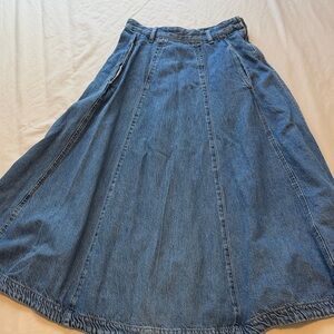Madewell Blue A-Line Denim Skirt